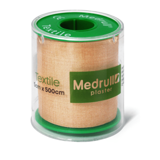 Medrull Textile Kiinnelaastari Beige 5cm x 500cm 1 kpl