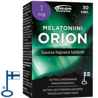 Melatoniini Orion 1 mg, Suussa hajoava tabl