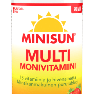 Minisun Monivitamiini Multi Mansikka 90 tabl