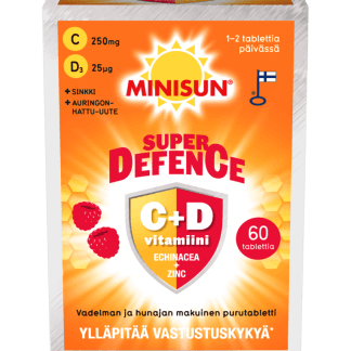 Minisun Super Defence Vadelma-Hunaja 60 tabl