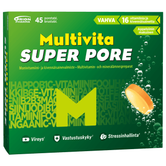 Multivita Super Pore monivitamiini 45 poretablettia