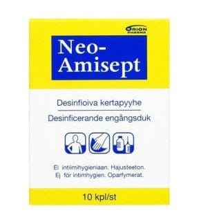 Neo-Amisept Desinfioiva Pyyhe 10 kpl