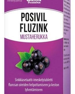 Posivil Fluzink Mustaherukka 40 tabl