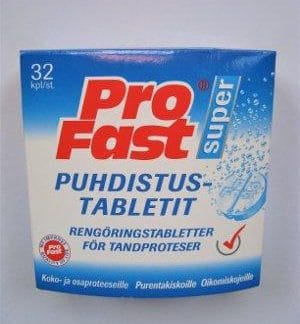 Profast Puhdistustabletit Proteeseille 32 tabl