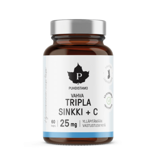 Puhdistamo Tripla Sinkki + C 25 mg kaps