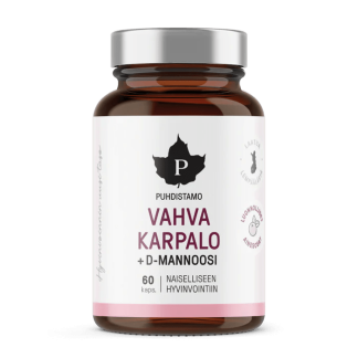 Puhdistamo Vahva Karpalo + D-mannoosi 60 kaps