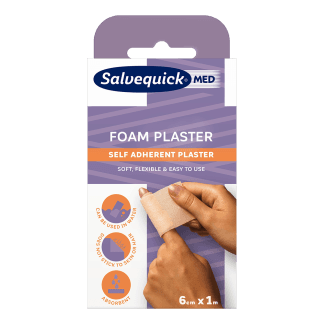 Salvequick Med 6cm x 1M Foam Plaster 1 kpl