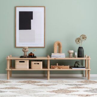 Askel matala tv-taso 138x35x38 cm hiekka