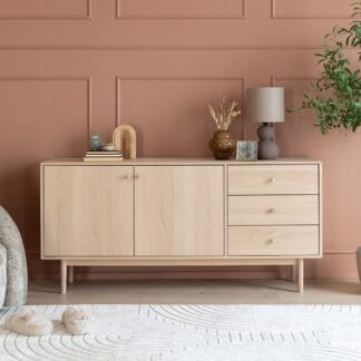 Aston senkki 160x40x75 cm valkoöljytty tammi