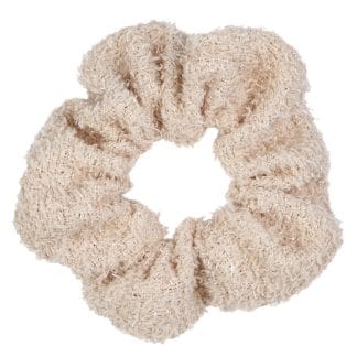 DARK Tweed Scrunchie ─ Sand