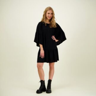 Bell Sleeve Tunic Dress -Mekko | Licorice - XXL