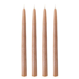 Bloomingville Shimmer kynttilät 4 kpl ruskea