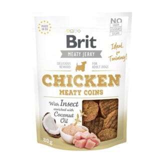 Brit Care Jerky Meaty Coins kana ja hyönteiset