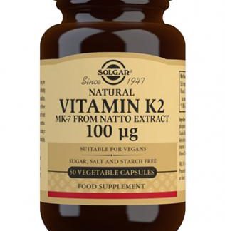 Solgar K2-vitamiini (MK-7) 100 µg 50 kaps 50 kaps