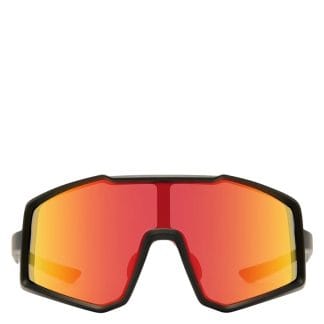 Le Specs Vulture Matte Black With Red Mirror Lens