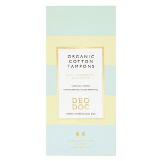 DeoDoc Organic Cotton Tampons with Applicator Regular 16 kpl
