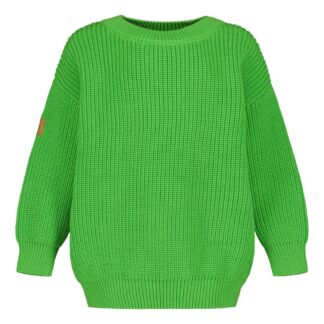 Cotton Knit Jumper -Lasten Neulepaita | Space Green - 134/140