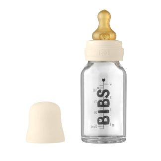 BIBS Baby Glass Bottle Latex Complete Set 110 ml – Ivory