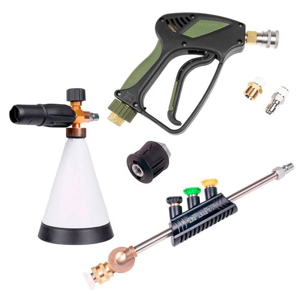 Painepesurin kahva DR DIRT Pressure Gun G3, SnapLock, Kahva + Tarvikepaketti (Nilfisk-adapterilla)