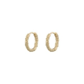 Snö Of Sweden Palma Earring 14 mm ─ Plain Gold