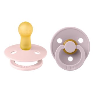 BIBS Pacifier Colour Latex Size 2 2 kpl – Blossom/Dusky Lilac