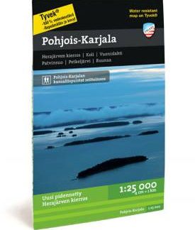 Calazo Pohjois-Karjala Tyvek retkeilykartta, suomi