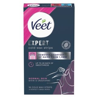 Veet Expert Cold Wax Strips Bikini & Underarms Normal Skin 16 kpl
