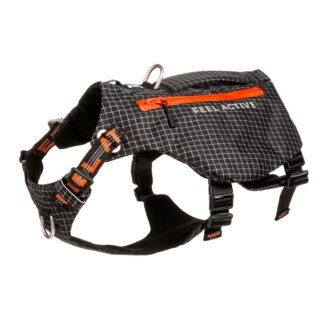 Feel Active Trekbag -koiran valjaat, musta