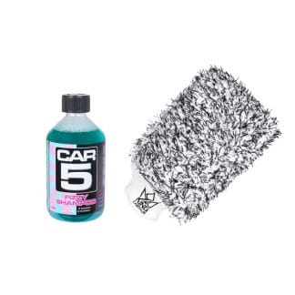 Autoshampoo CAR5 Fizzy Shampoo - Neutraali, 500 ml + KC Premium Wash Mitt