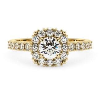 Silván Rosalie halosormus 0,84ct, keltakultaa, vihkisormukset