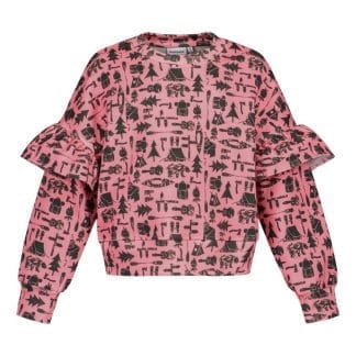 In The Woods Frill Sweater -Collegepaita | Pinky - 134/140