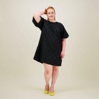 Jacquard Dress -Mekko | Licorice - XL