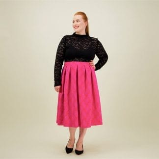 Jacquard Skirt -Hame | Pinky - XXL