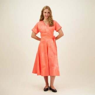 Jacquard Wrap Top -Kietaisupaita | Neon Pink - XXL