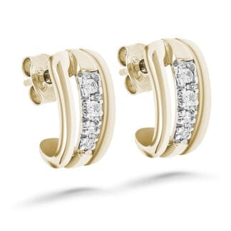Silván Daria timanttikorvakorut 0,12ct, keltakultaa, timanttikorut