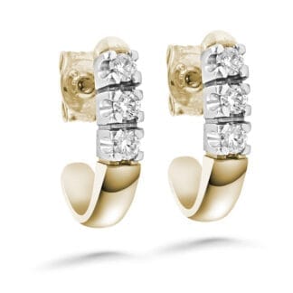 Silván Majlis timanttikorvakorut 0,42ct, keltakultaa, timanttikorut