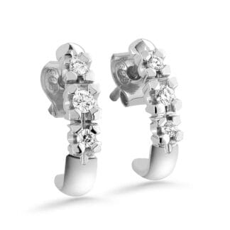 Silván Charlotte timanttikorvakorut 0,14ct, valkokultaa, timanttikorut