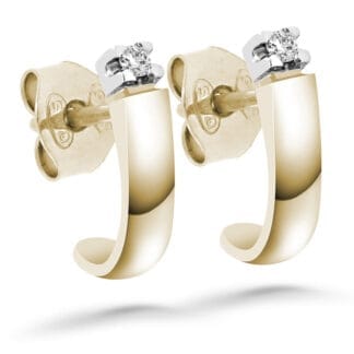 Silván Marie timanttikorvakorut 0,04ct, keltakultaa, timanttikorut