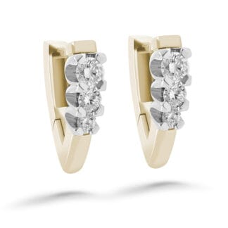Silván Charlotte timanttikorvakorut 0,48ct, keltakultaa, timanttikorut