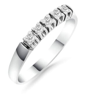Silván Majlis timanttisormus 0,15ct, valkokultaa, vihkisormukset