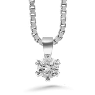 Silván Solitaire timanttiriipus 0,50ct, valkokultaa, timanttikorut