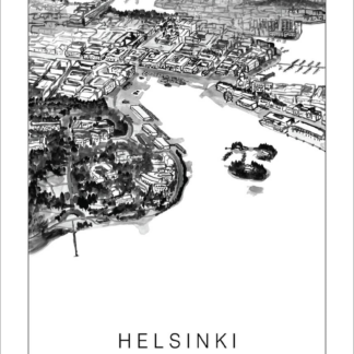 Kaverini Helsinki kaupunkijuliste 30x40 cm