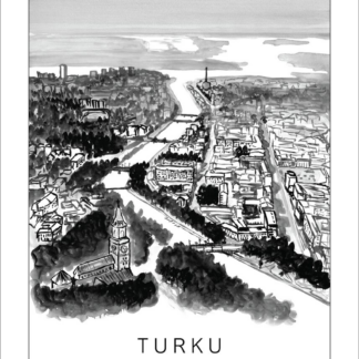 Kaverini Turku kaupunkijuliste 50x70 cm