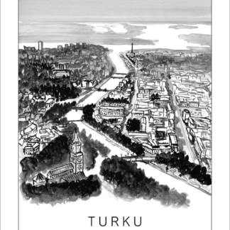 Kaverini Turku kaupunkijuliste 30x40 cm