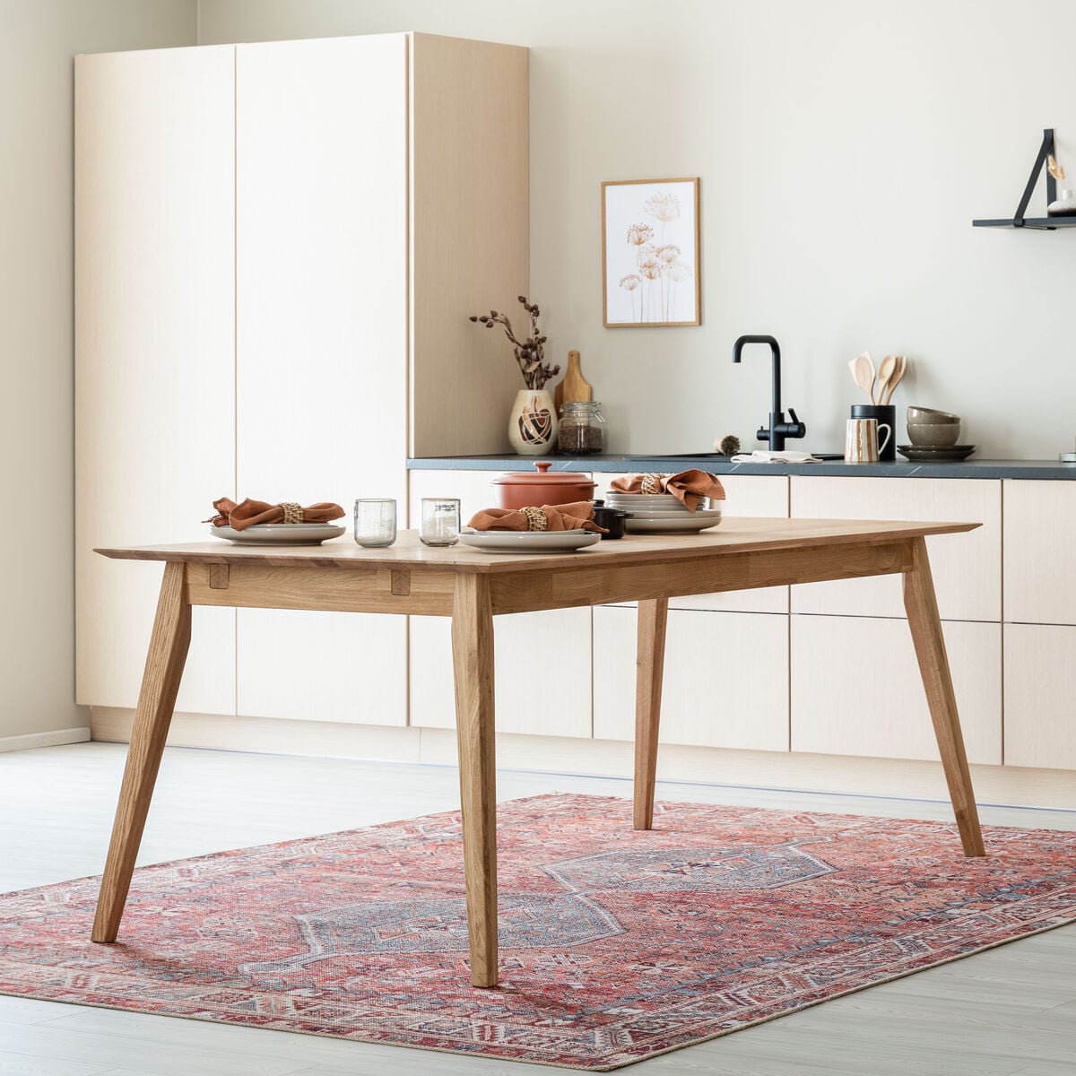 Koto ruokapöytä 200x90 cm öljytty tammi, asiakaspalautus