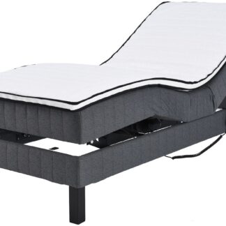 Lumi pocket moottorisänky 90x200 M tummanharmaa Bianca, wenge jalat