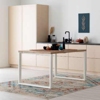 Manner tammi lankkupöytä 130x90 cm lakattu tammi/valkoinen