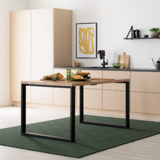 Manner tammi lankkupöytä 150x90 cm lakattu tammi/musta