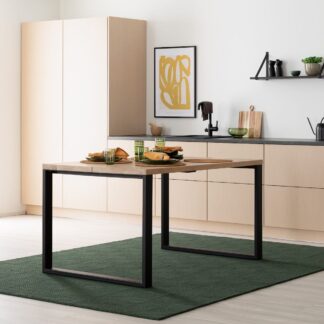 Manner tammi lankkupöytä 130x90 cm lakattu tammi/musta
