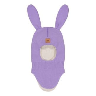 Bunny Helmet -Merinovilla Kypärämyssy | Icy Lilac - 5-6Y